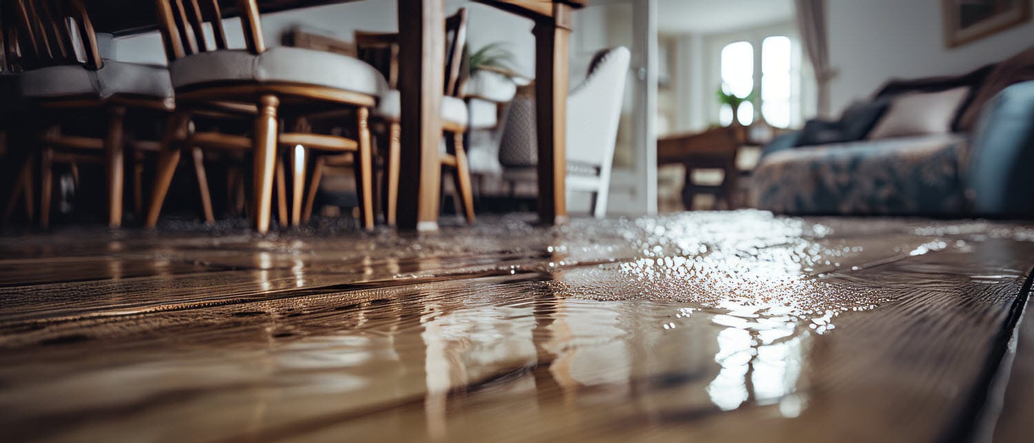 Water damage restoration in progress - FL Restoration Masters
